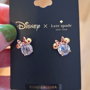 Kate Spade Minnie Cubic Zirconia Mouse Stud Earrings